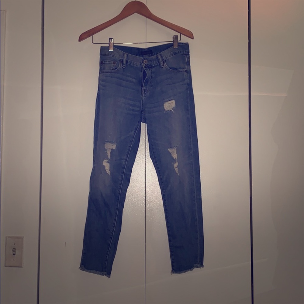 High waisted boyfriend fit jeans